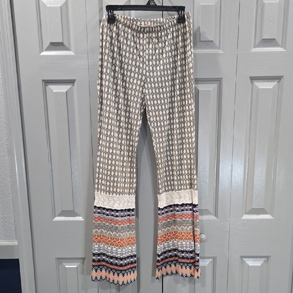 BOHO Patterned Women's KNIT BELL BOTTOM  Pants